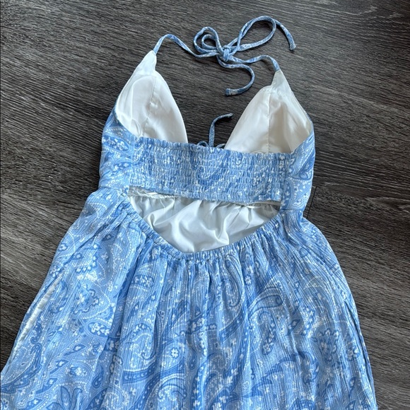 Hollister Blue Dress with Flowy Ruffles - Picture 4 of 5